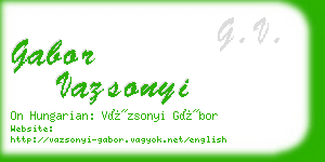 gabor vazsonyi business card